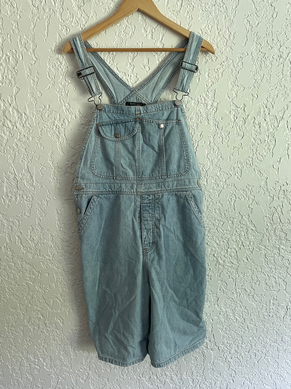 Ralph Lauren Country RARE Vintage 90s Denim Overall Shorts - 12
